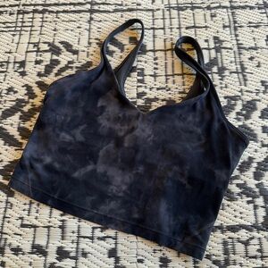 Lululemon Align V-neck Black Tie-Dye Workout Bra